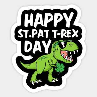 Kids St Patricks Day Cute Dino Happy St Pat Trex Day Toddler Boys Sticker